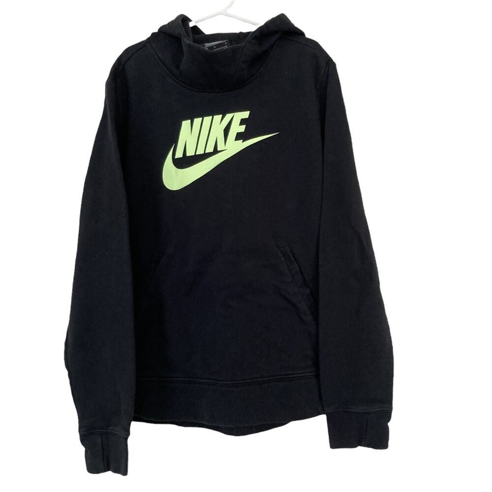 Nike Black Spellout Funnel Neck Hoodie Sz L Youth